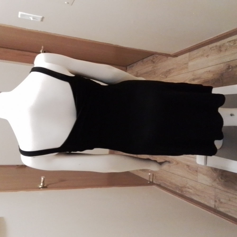BCBGMAXAZRIA Black rayon tank sundress,  size S. - Picture 2 of 8
